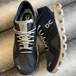 { On } Cloud X Black Pearl Running Sneakers